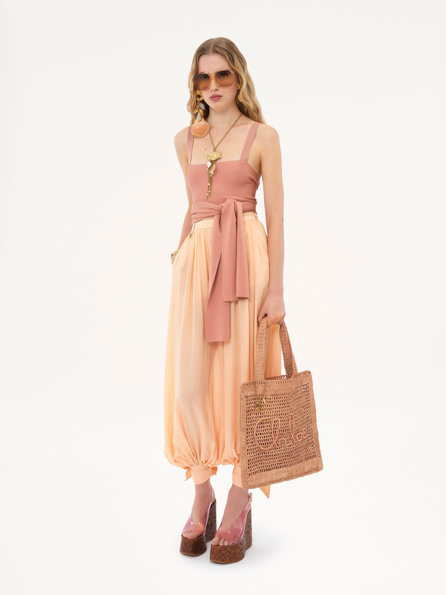 Summer Banana tote bag in raffia Product Image