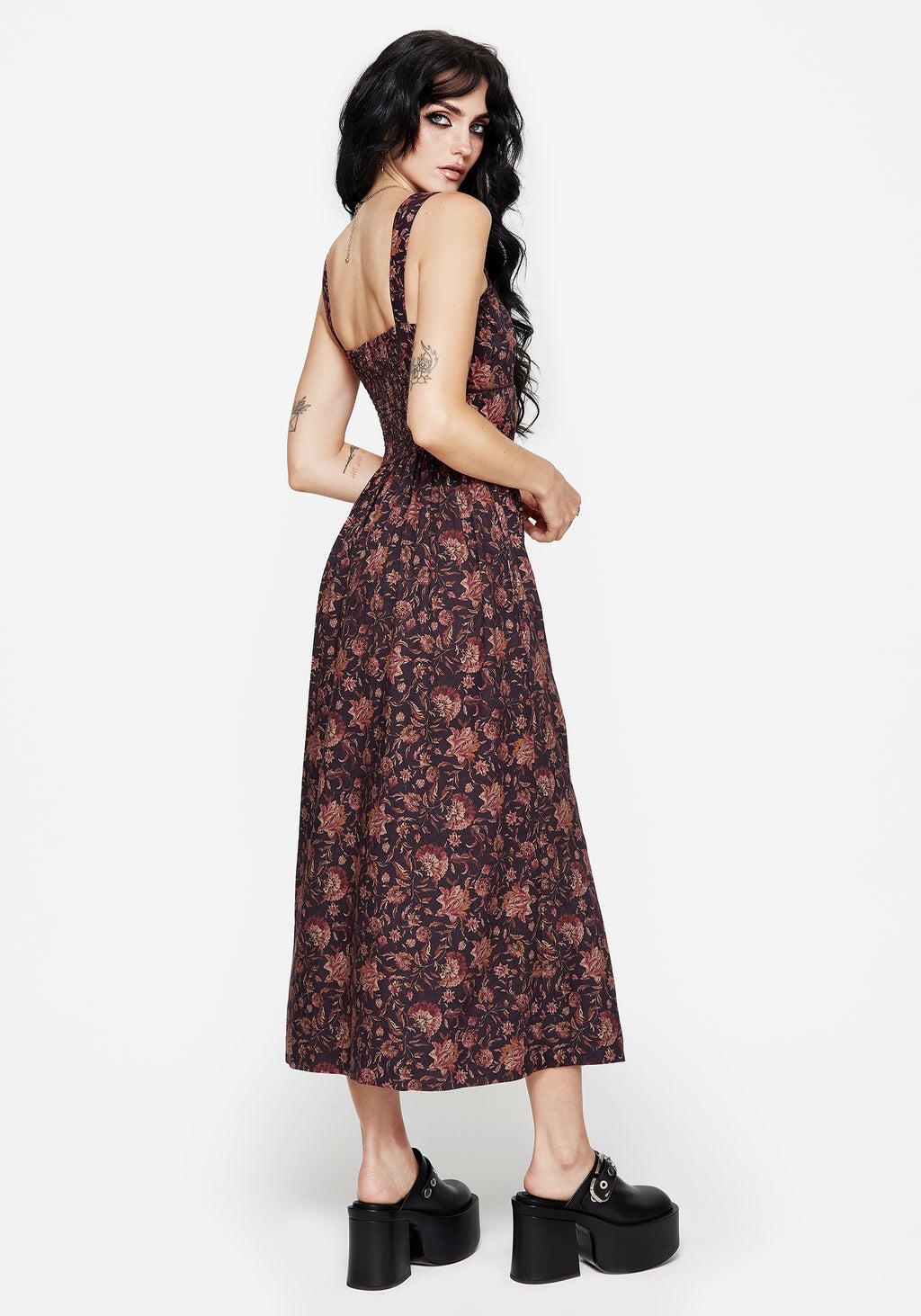 Skye Shirred Back Midaxi Dress Product Image