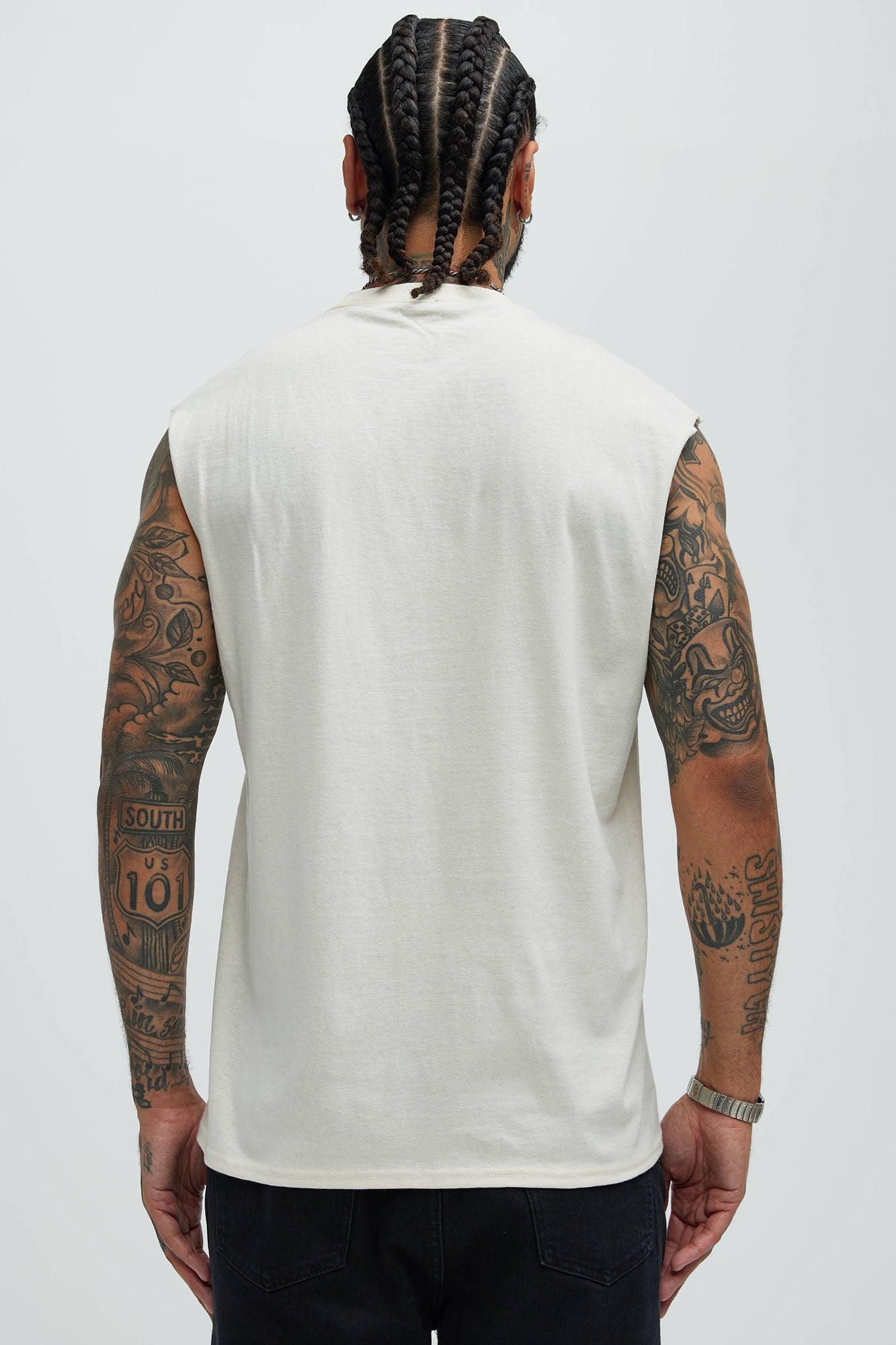 A Life Of Flora Sleeveless Tee - Tan Product Image