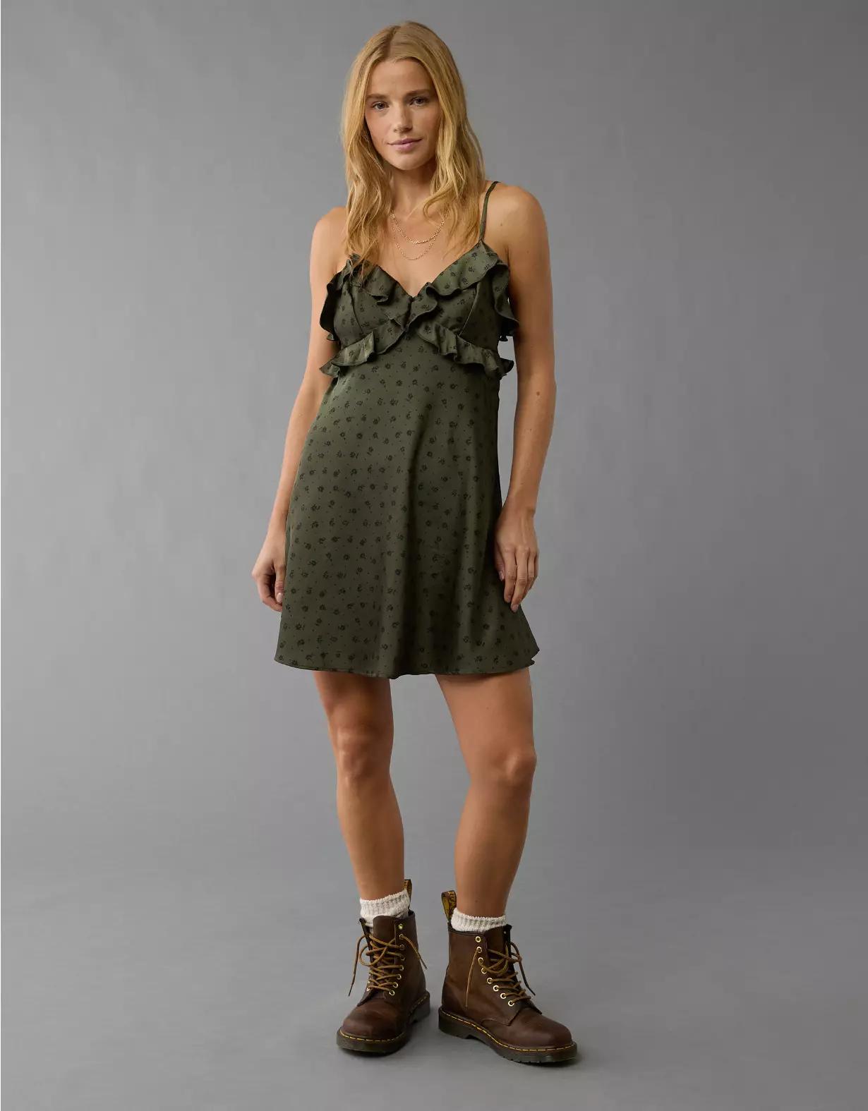 AE Ruffle Mini Slip Dress Product Image