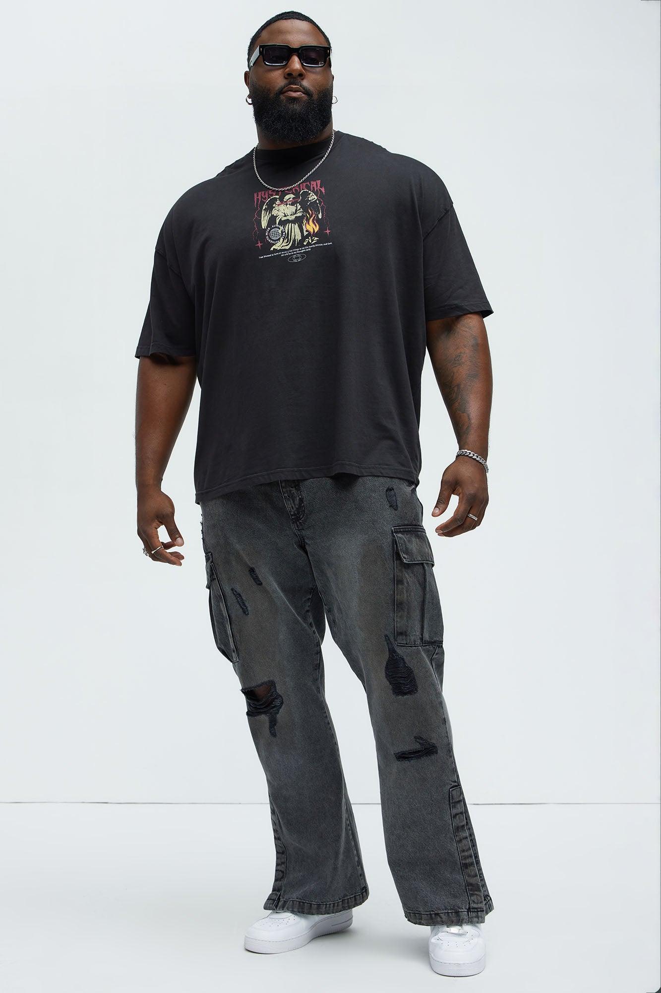 Hysterical Oversized Short Sleeve Tee - Black Product Image