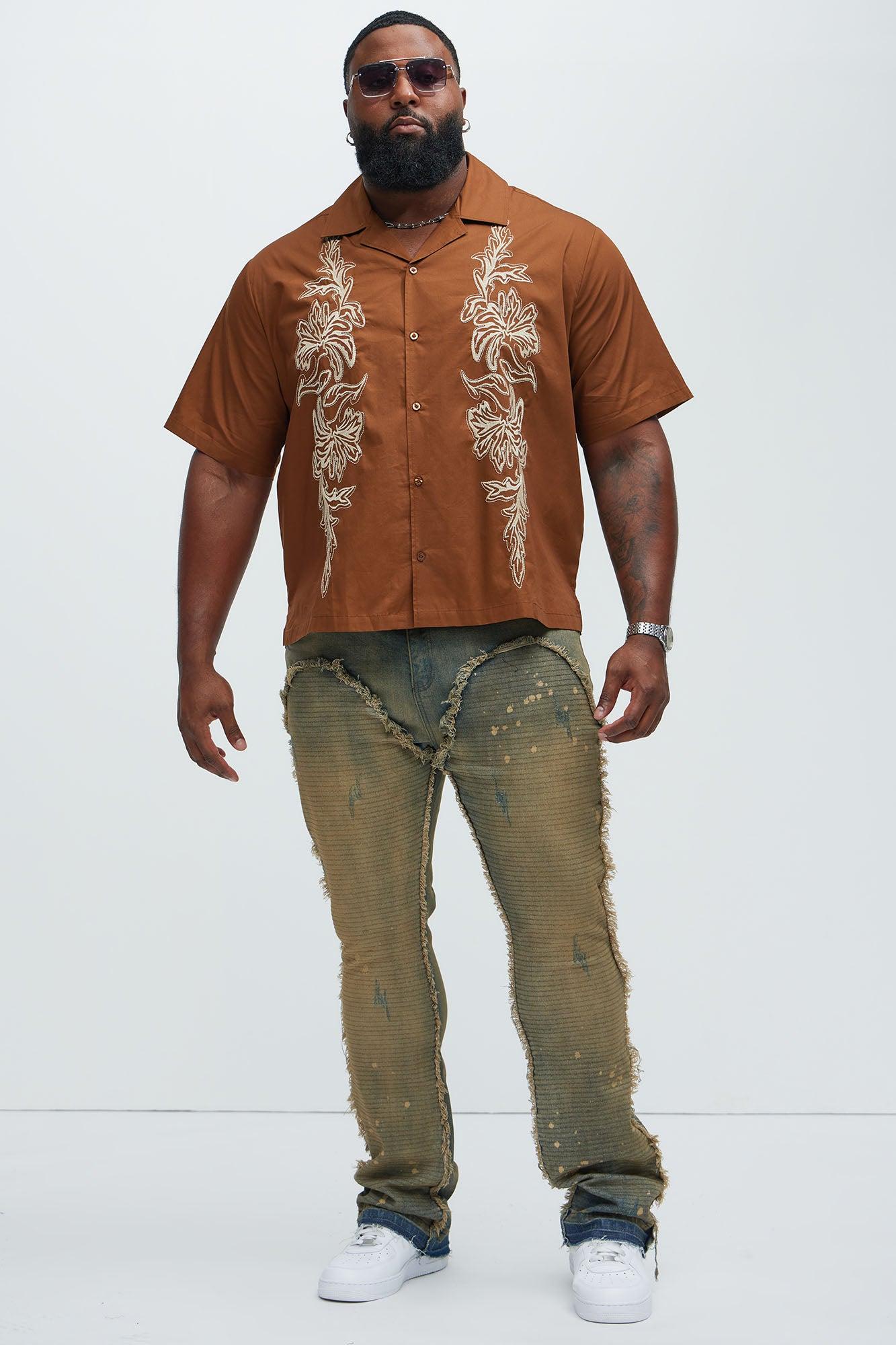 Deering Embroidery Shirt - Brown Product Image
