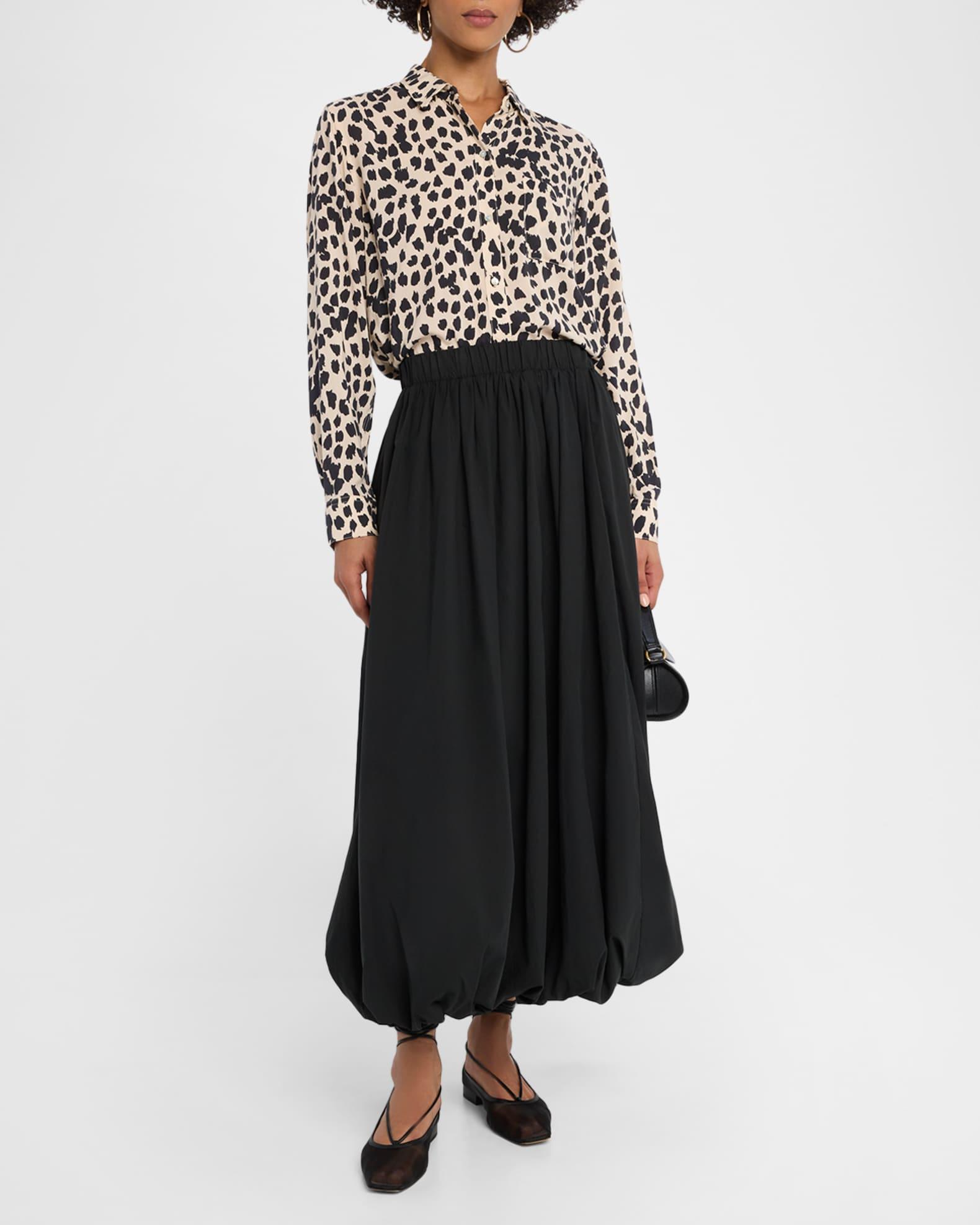 Josephine Button-Front Animal Print Shirt Product Image