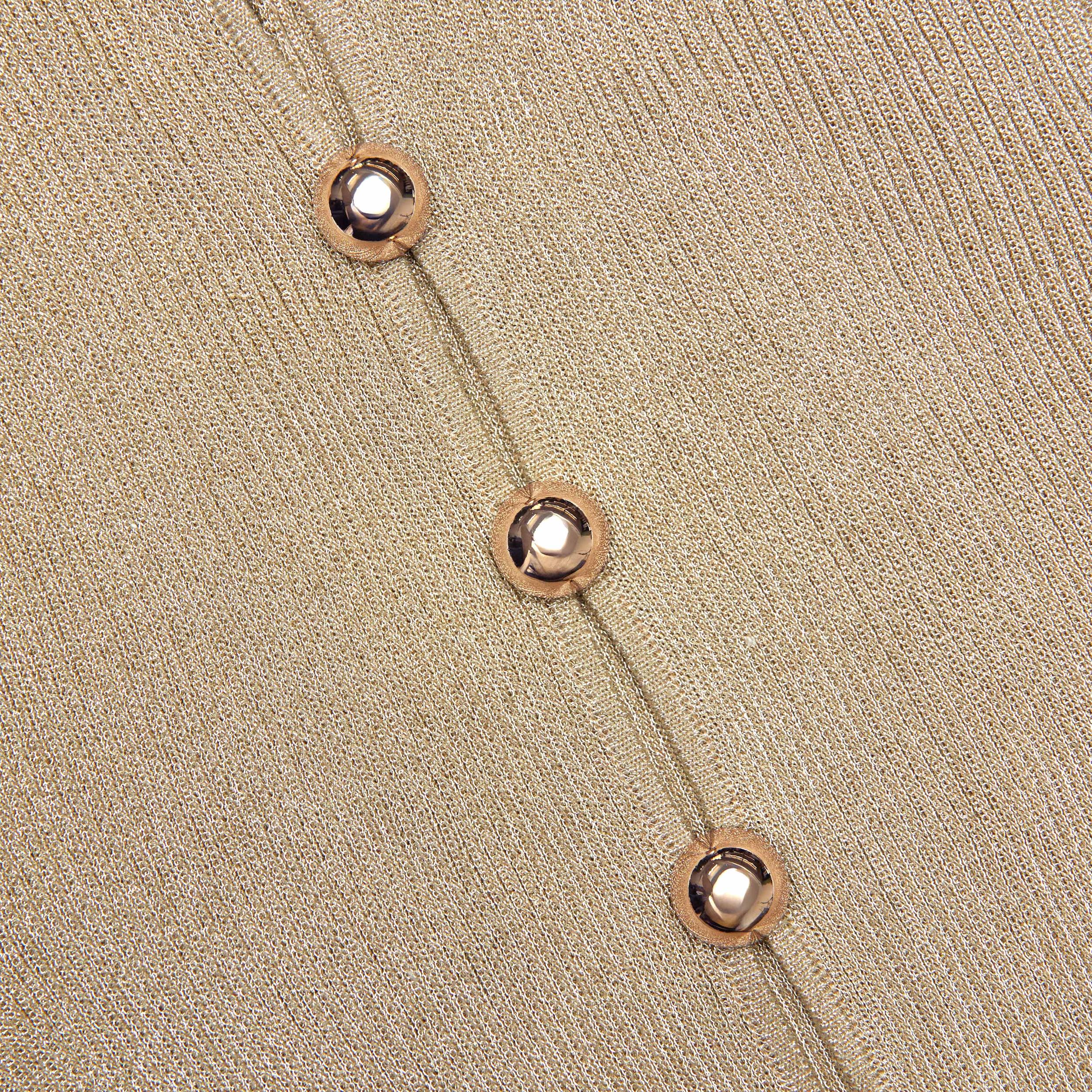 Gold Lurex Knit Maxi Dress Product Image