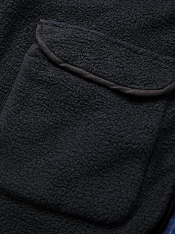 Men's Lambswool Splice Fake Two Piece Jacket Product Image
