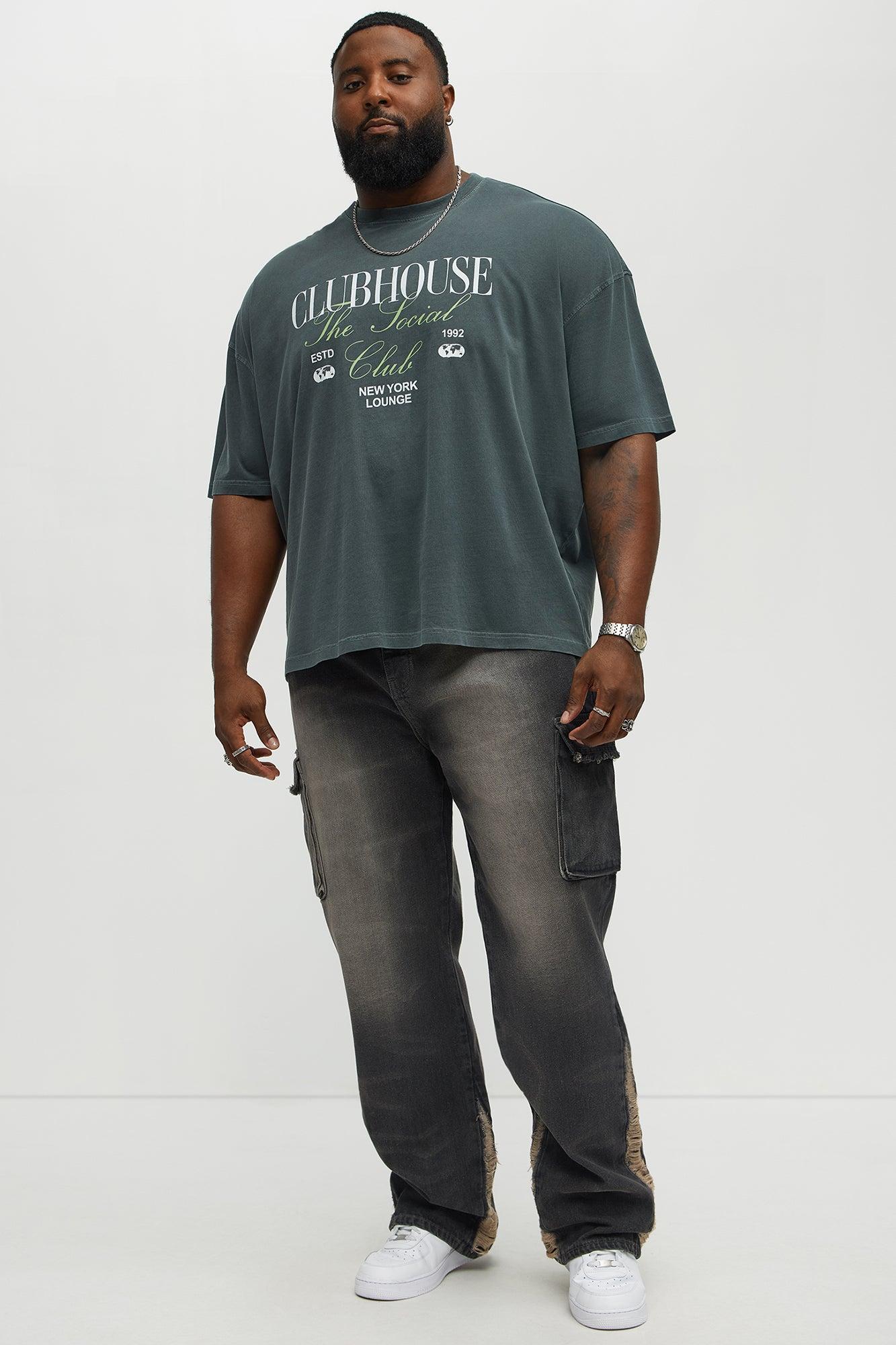 Clubhouse NYC Oversized Short Sleeve Tee - Grey Male Product Image