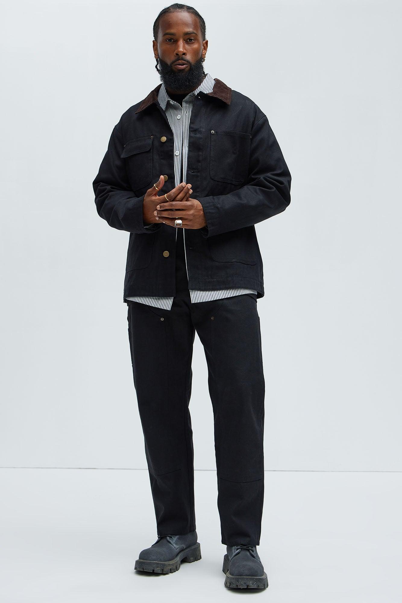 Alexander Utility Canvas Chore Jacket - Black Product Image