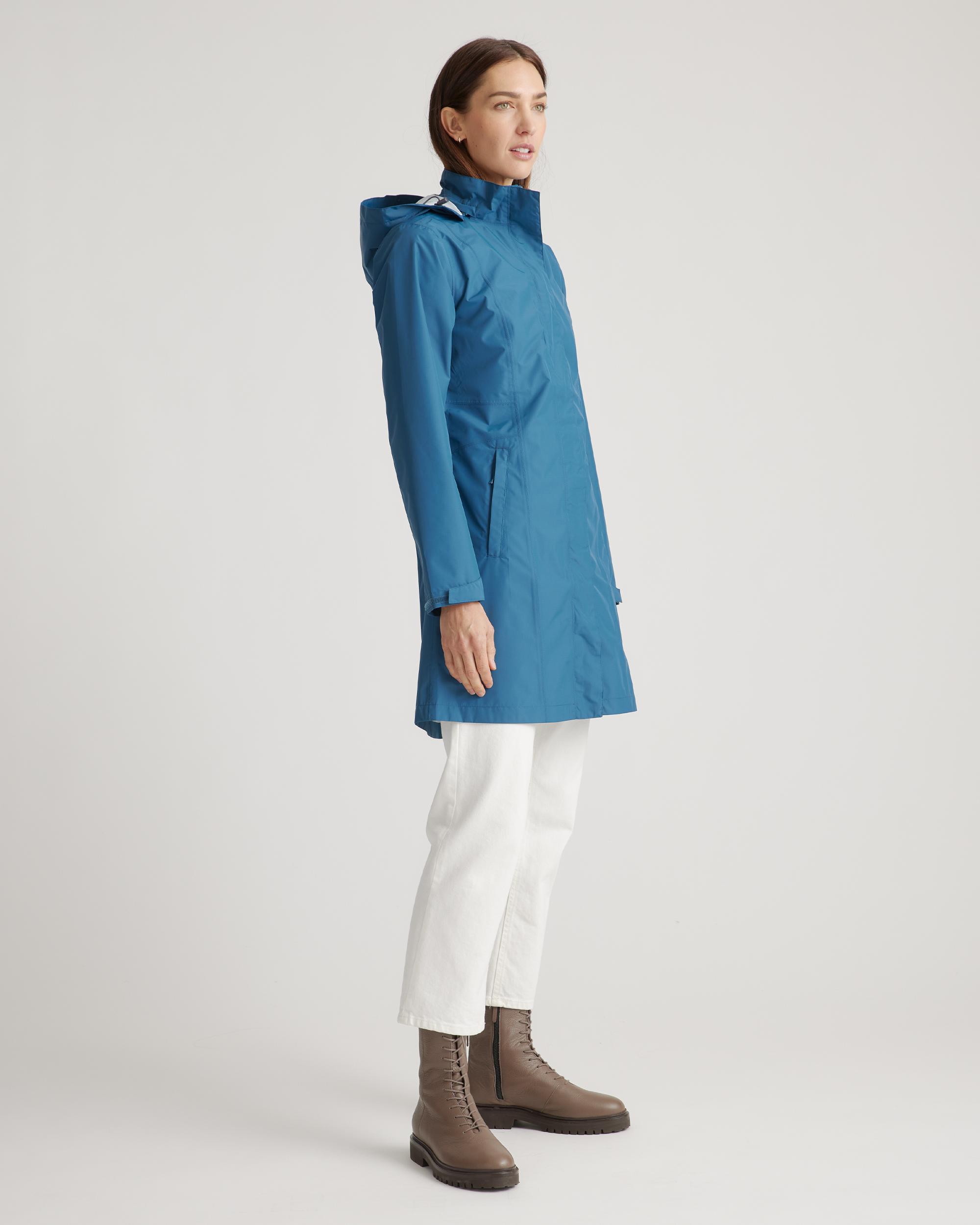 Quince | Women's Weatherproof Long Rain Shell Jacket Polyester/Recycled Polyester Blend Product Image