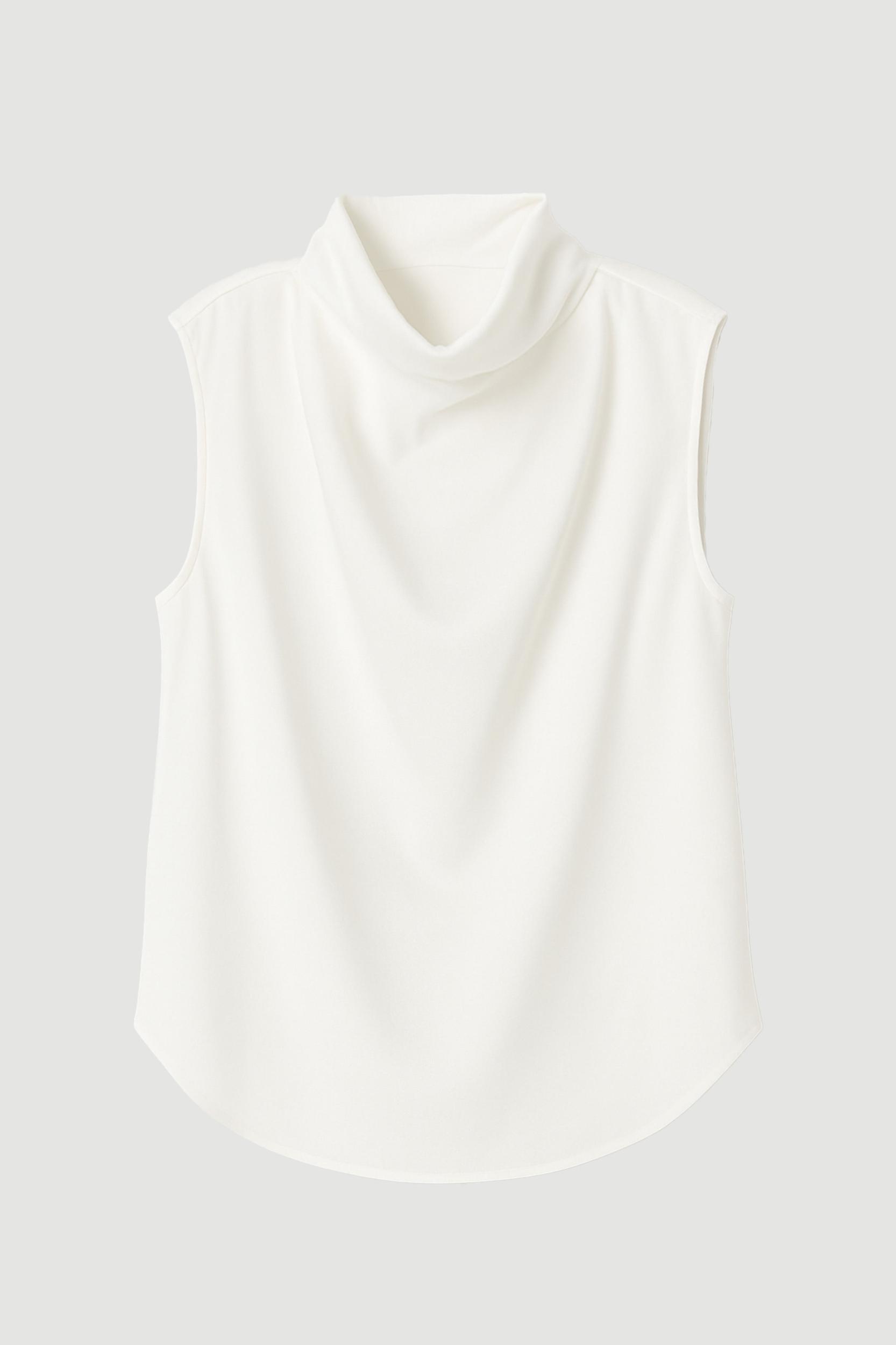 Allegra Gathered-Neck Sleeveless Blouse Product Image