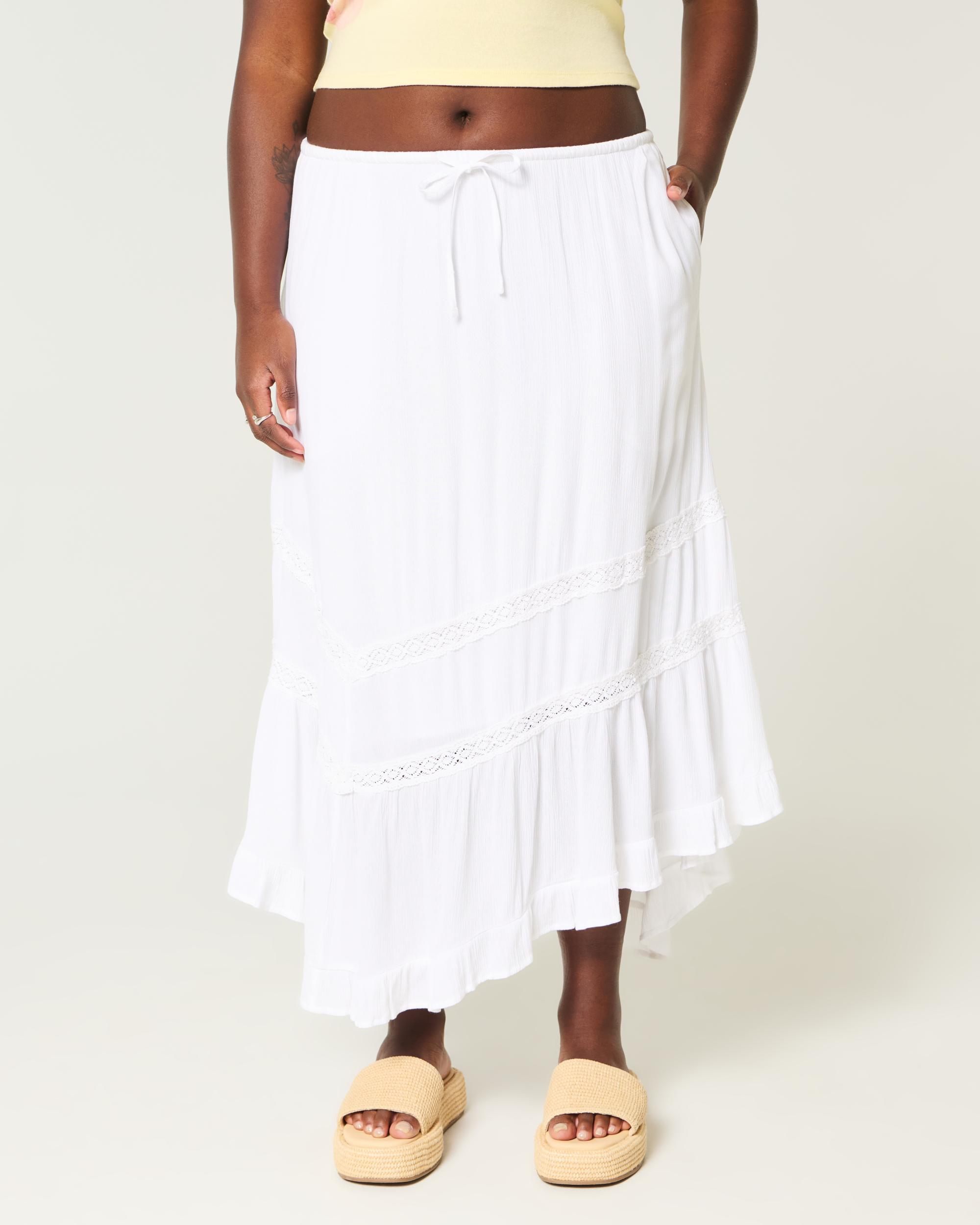 Asymmetrical Hem Maxi Skirt Product Image