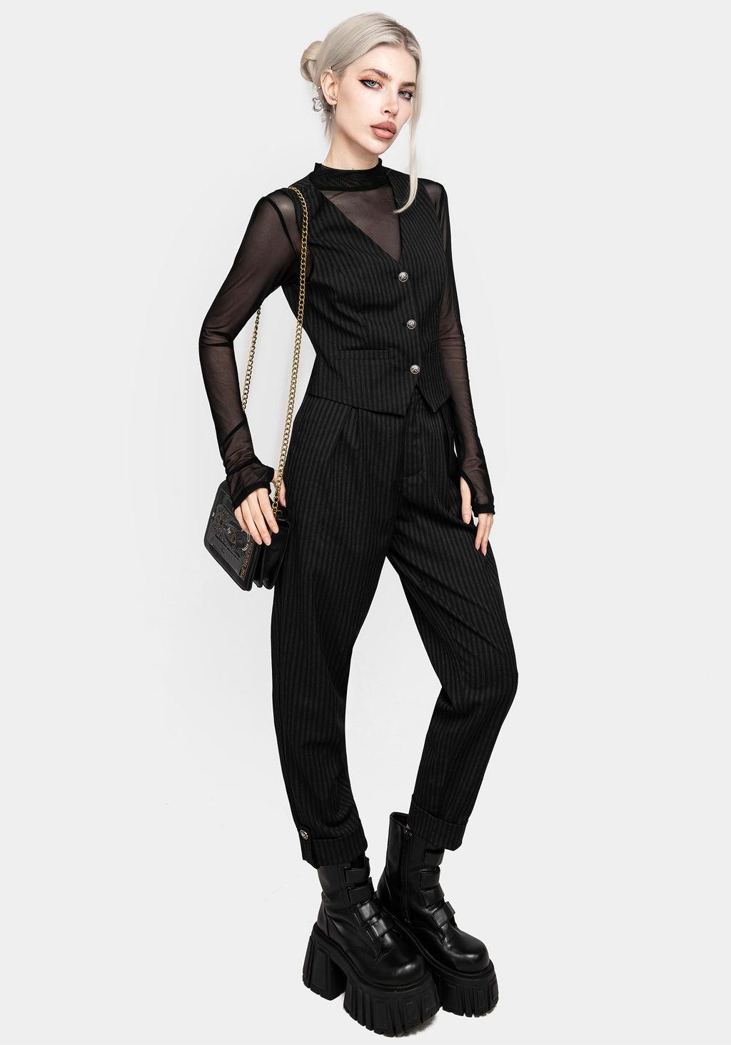 Necrosis High Neck Long Sleeve Mesh Top Product Image