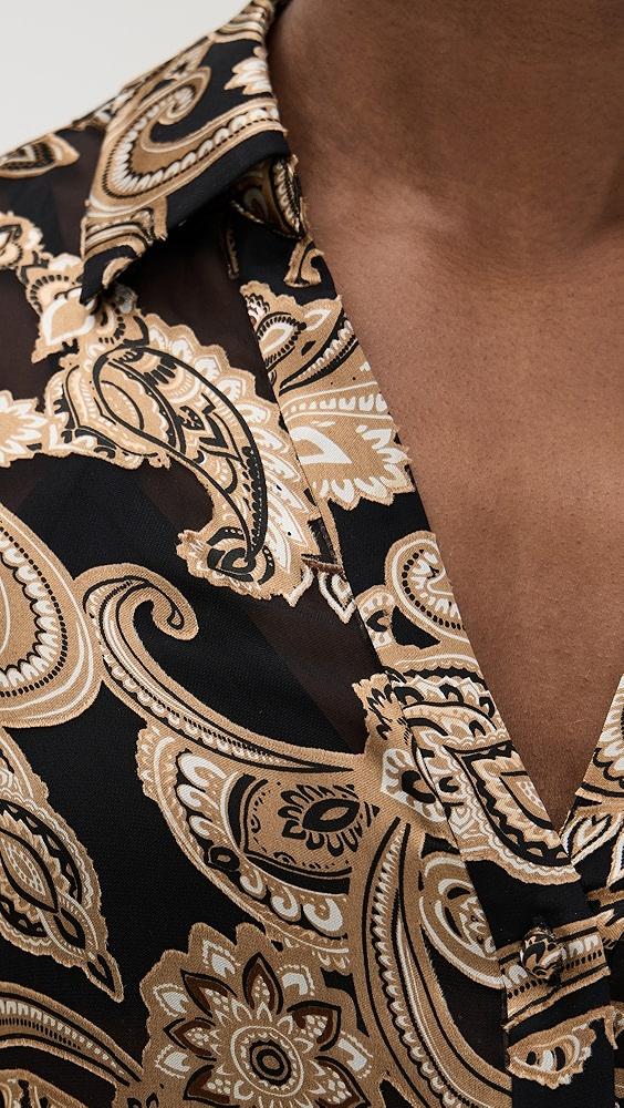 alice + olivia Eloise Button Down Blouse | Shopbop Product Image