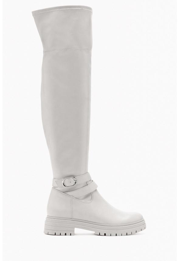 JustFab Margaux Platform Loafer Pump Womens Black/ White Size 8.5 Product Image