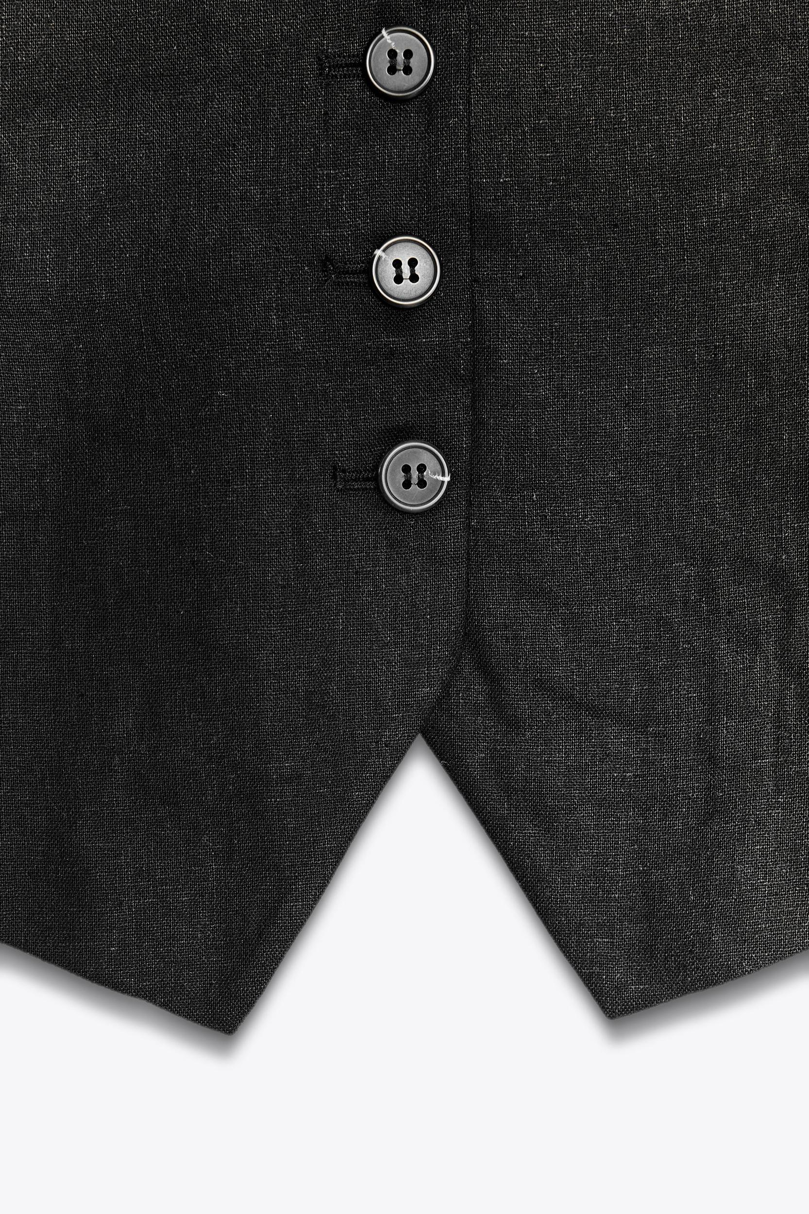 LINEN TAILORED VEST Product Image