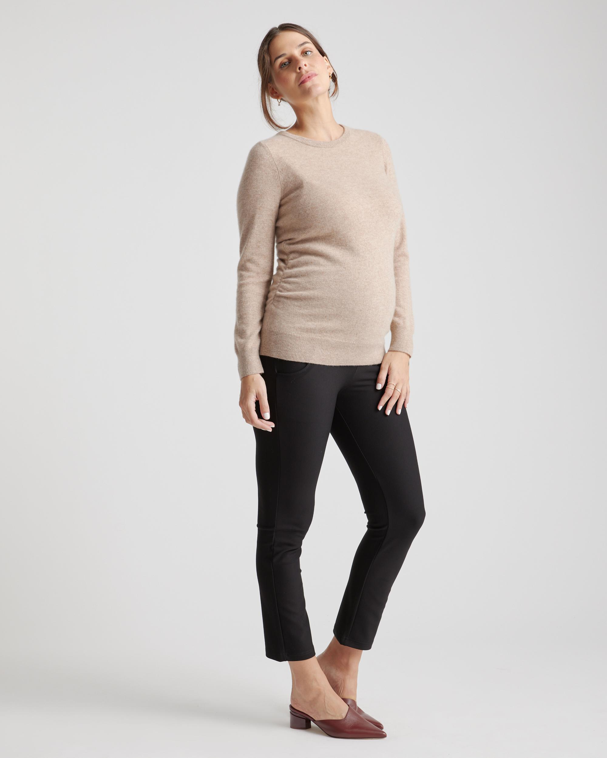 Quince | Women's Mongolian Cashmere Maternity Crewneck Sweater Size XS Product Image