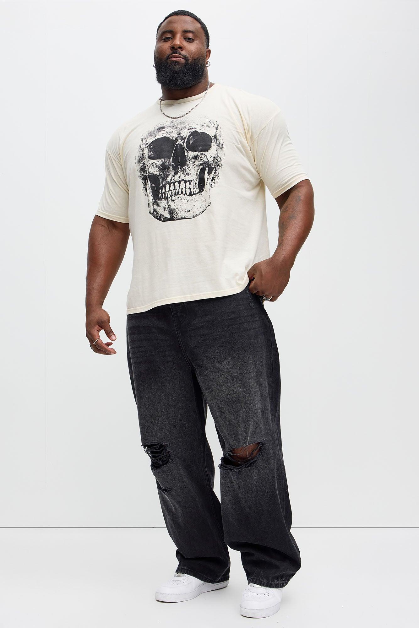 Skull Town Short Sleeve Tee - Cream Product Image