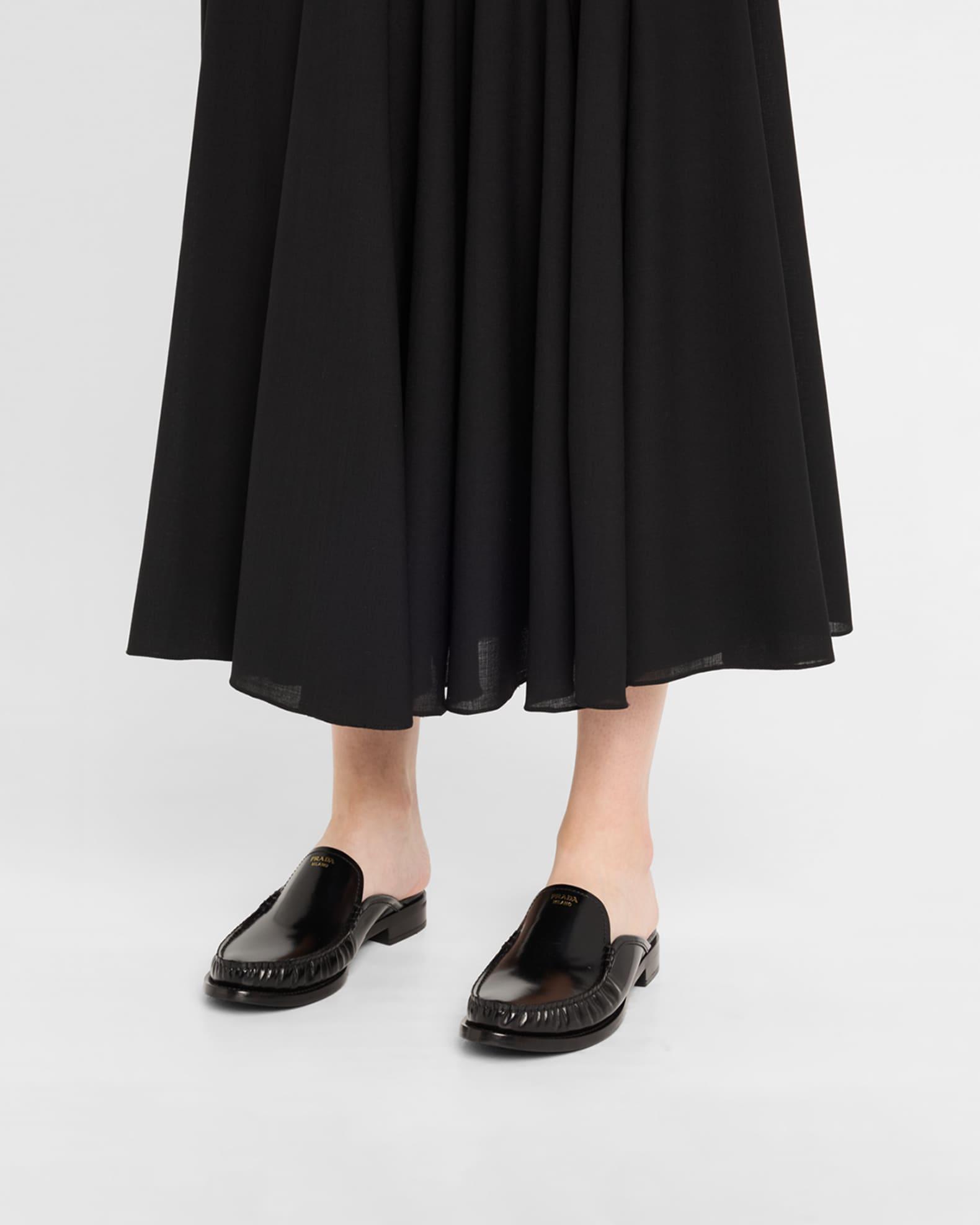 Spazzolato Leather Loafer Mules Product Image