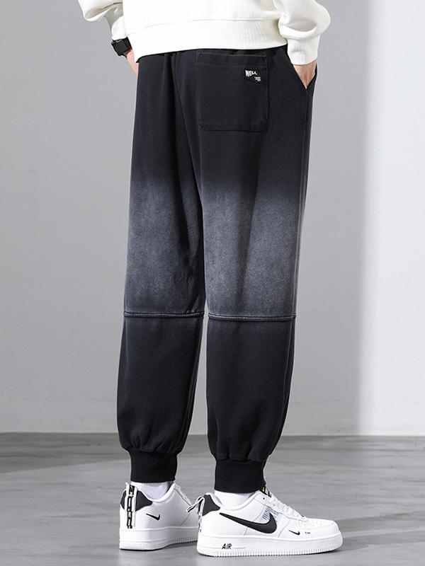 Men's Gradient Letter Print Sweatpants Product Image
