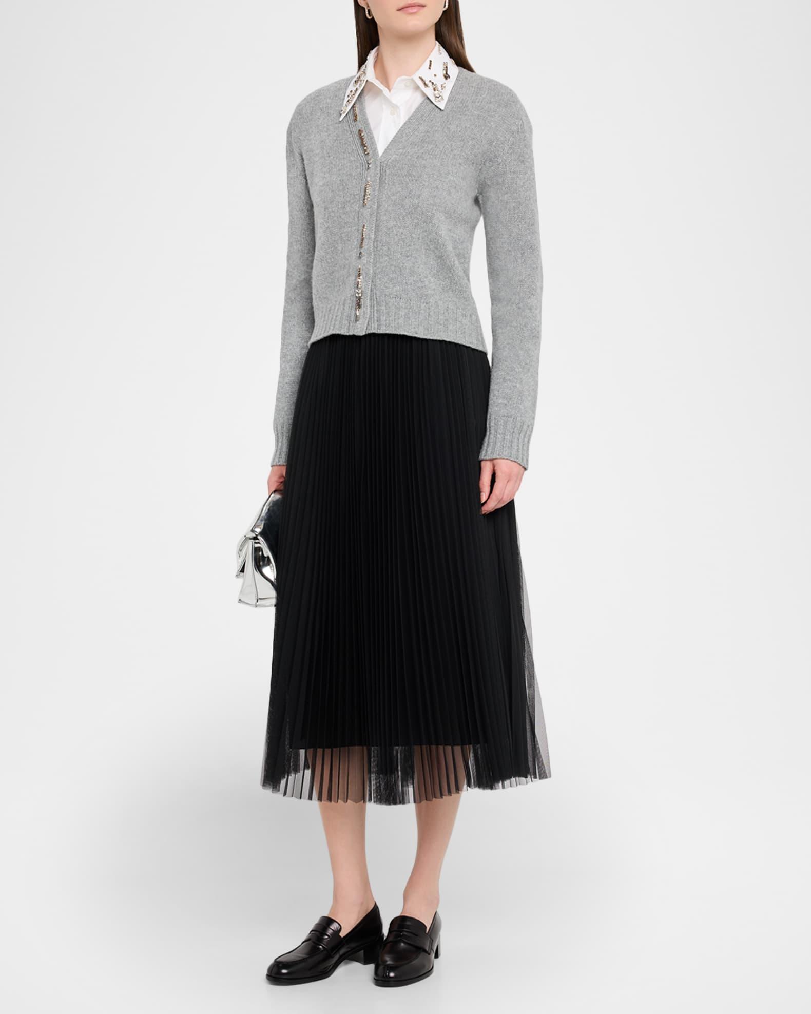 Crystal-Embellished Knit Cardigan Product Image