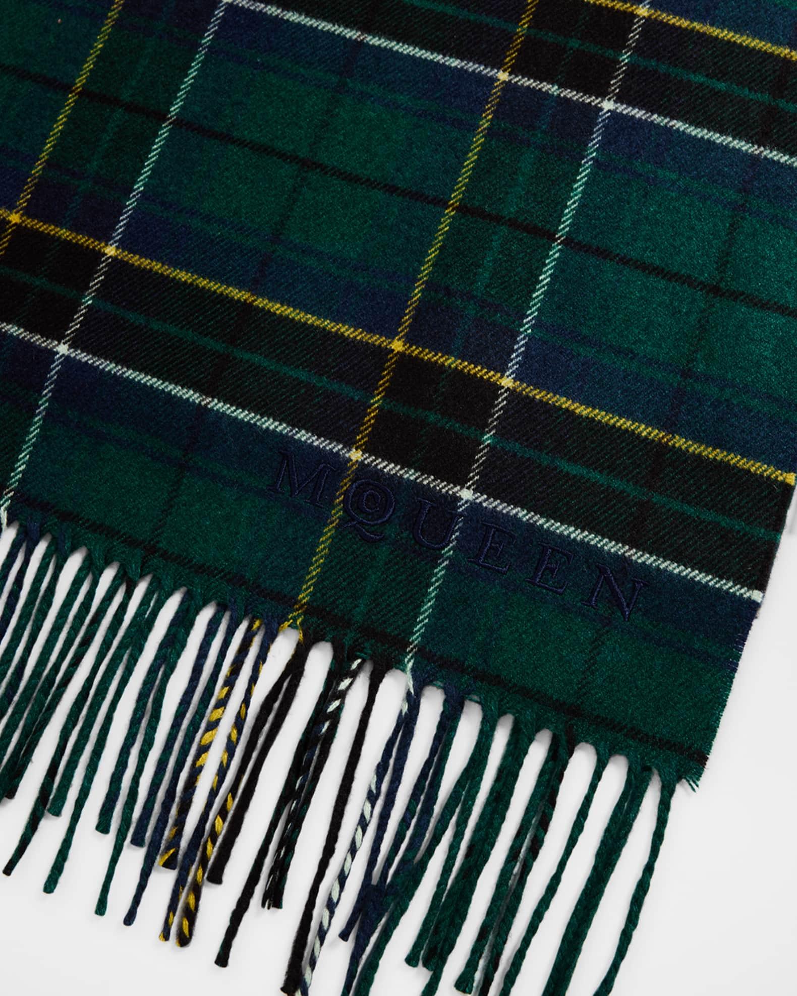Silk & Cashmere Tartan Scarf Product Image