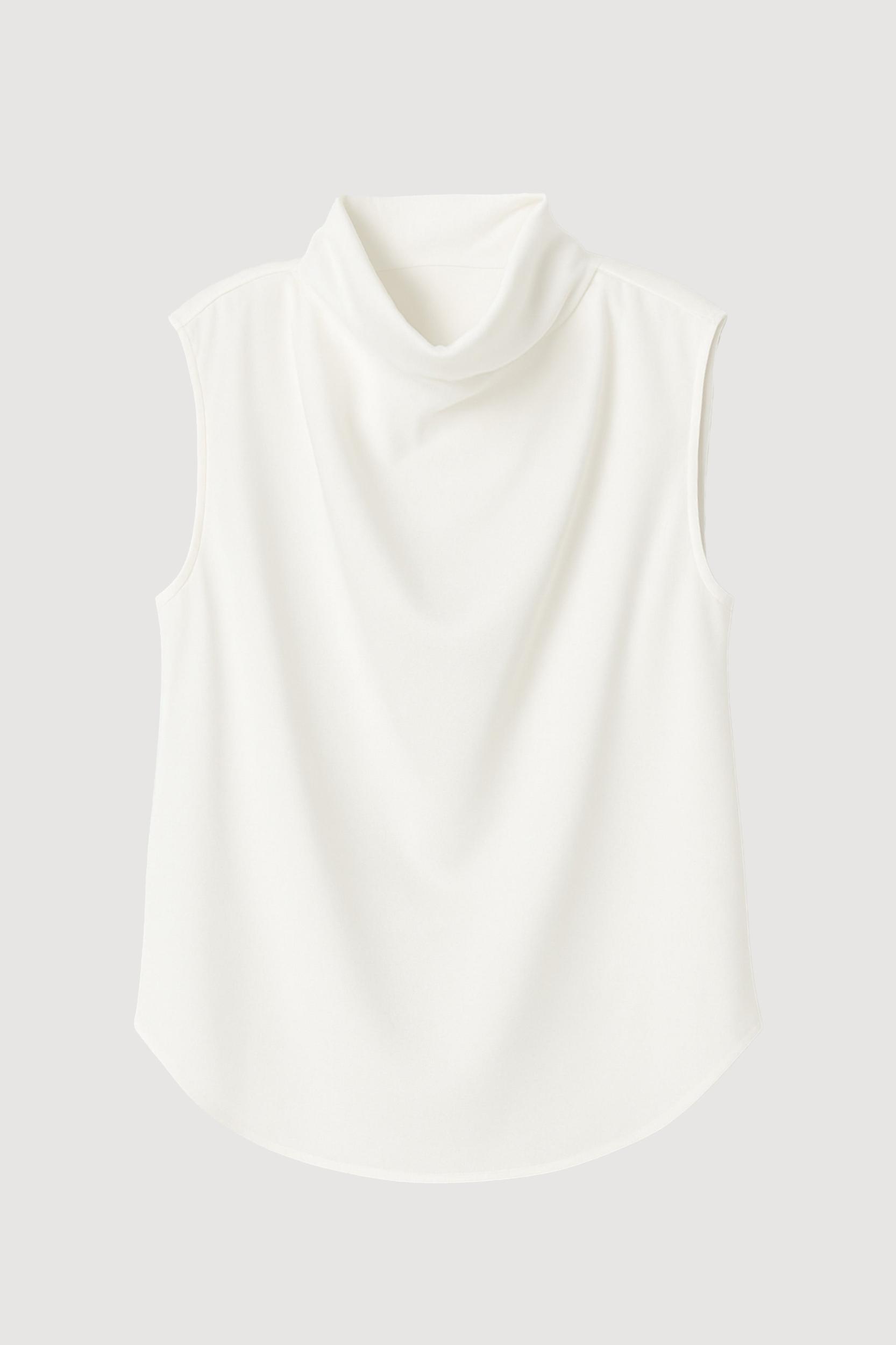 Allegra Gathered-Neck Sleeveless Blouse Product Image