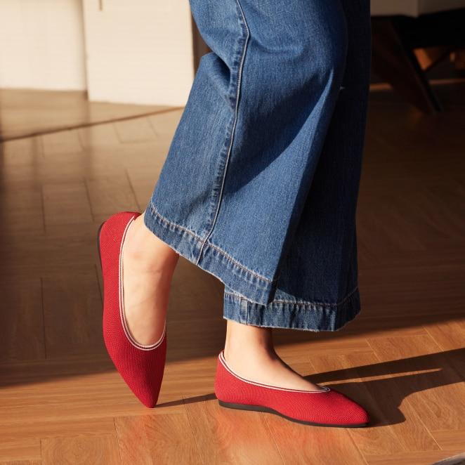 Pointed-Toe Ballet Flats (Aria 5°) Product Image