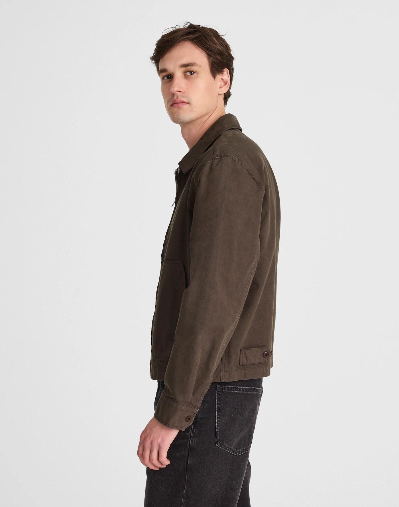 Zip-Front Jacket in Cotton Canvas Product Image