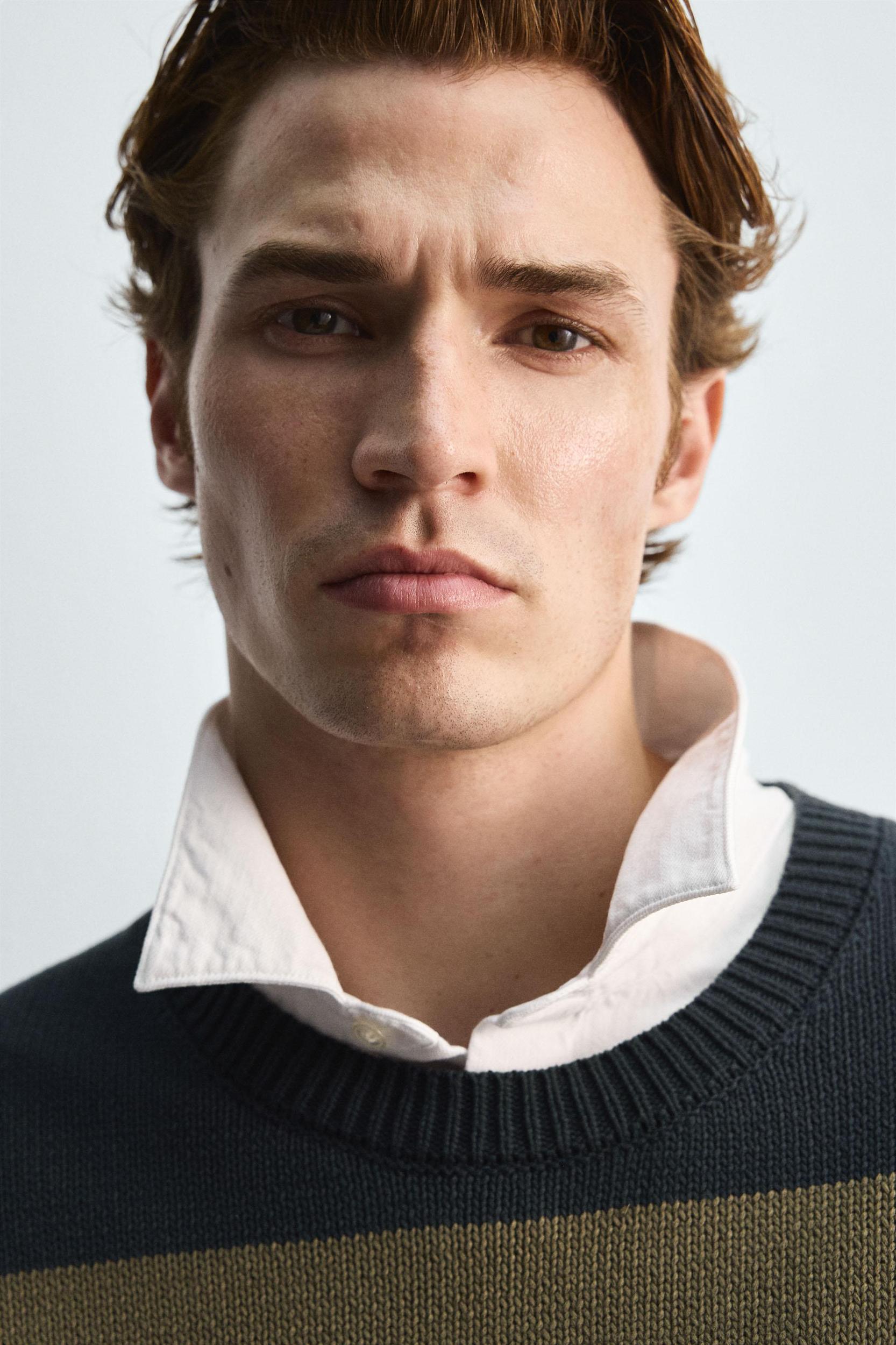 STRIPED JACQUARD SWEATER Product Image