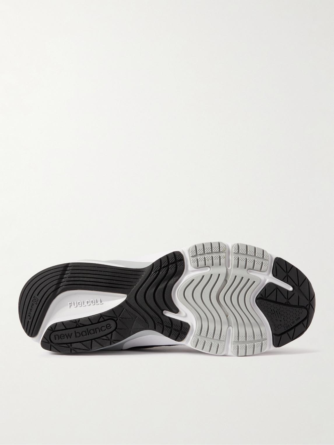 NEW BALANCE Printed Suede Mesh Sneakers With Cushioned Sole In White Product Image