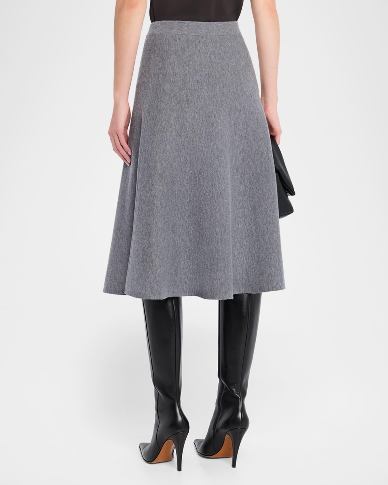 A-Line Knit Midi Skirt Product Image