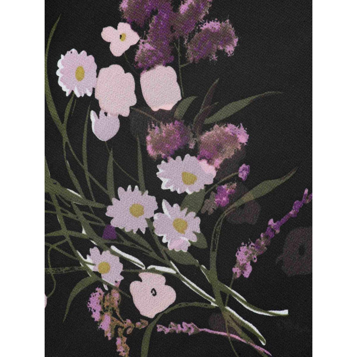 Plus Size Floral Print Waist-Tie Mini Kimono Women Black Timeless See through Elegant Kimonos BloomChic 26/4X Product Image