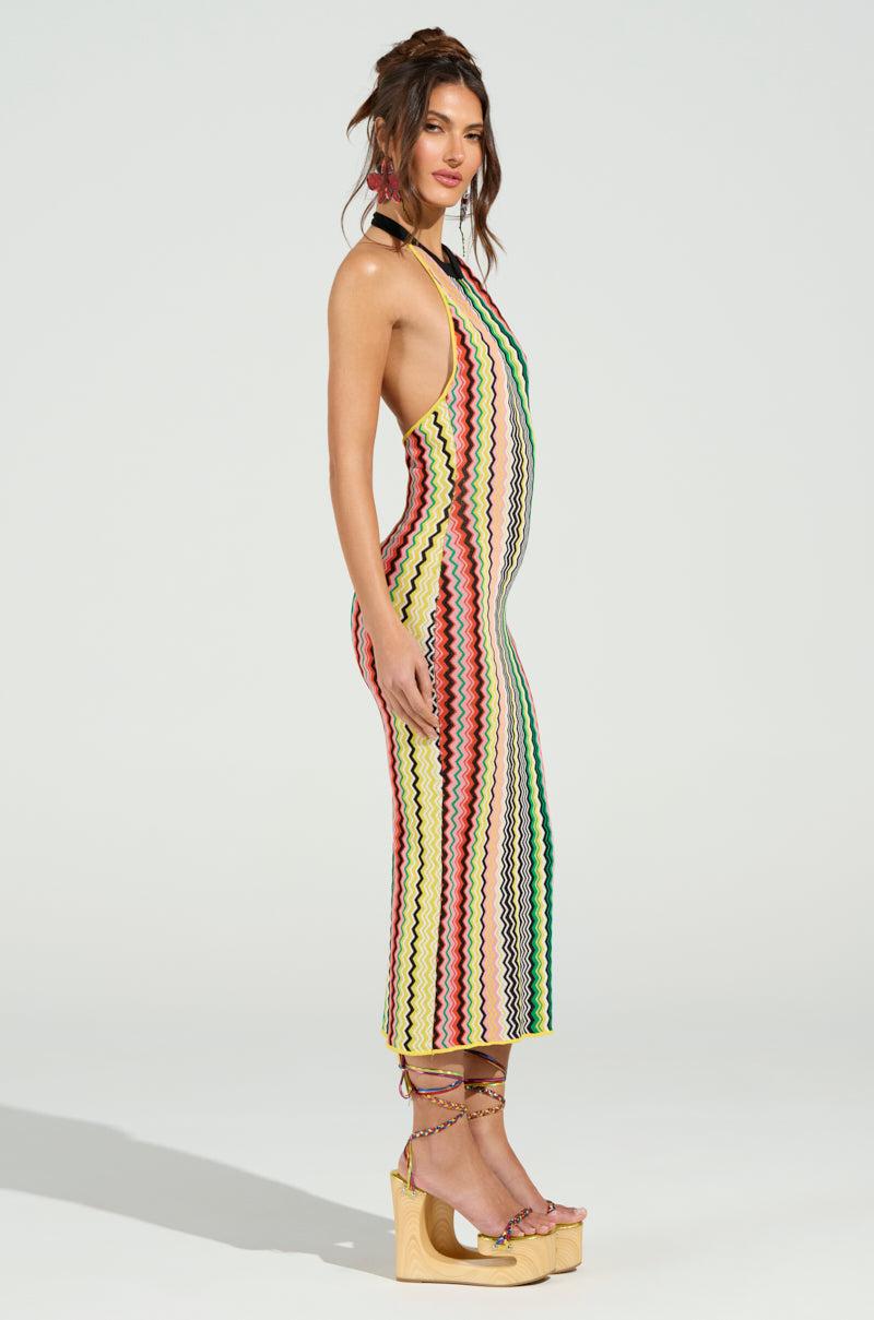 ON THE RUN PRINTED MIDI DRESS Product Image