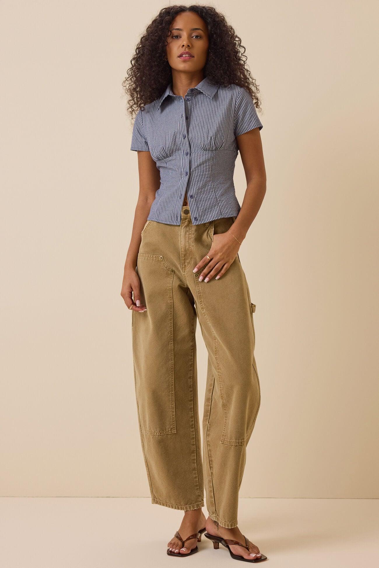 Penelope Stripe Button Up Top Product Image