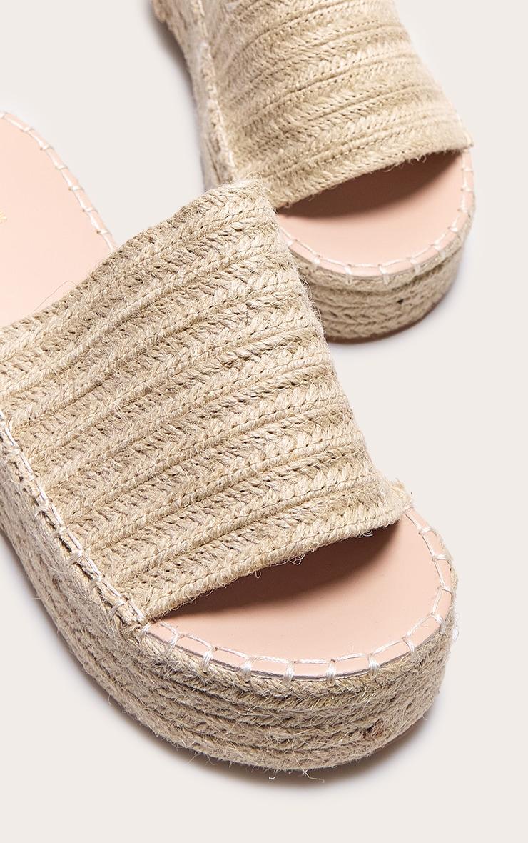 Natural Espadrille Mule Flatform Sandal Product Image
