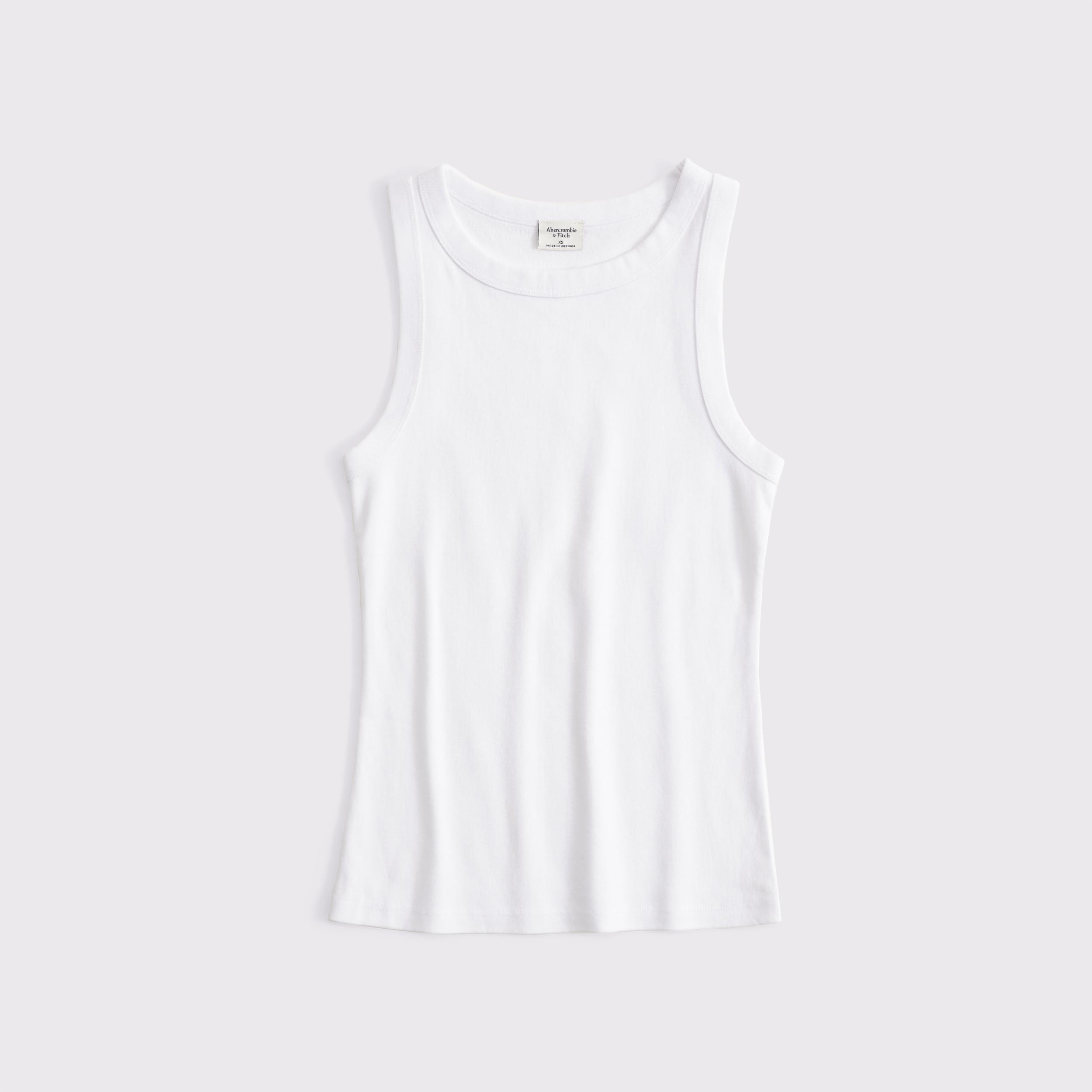 Vintage-Style Rib Tuckable Crew Tank Product Image