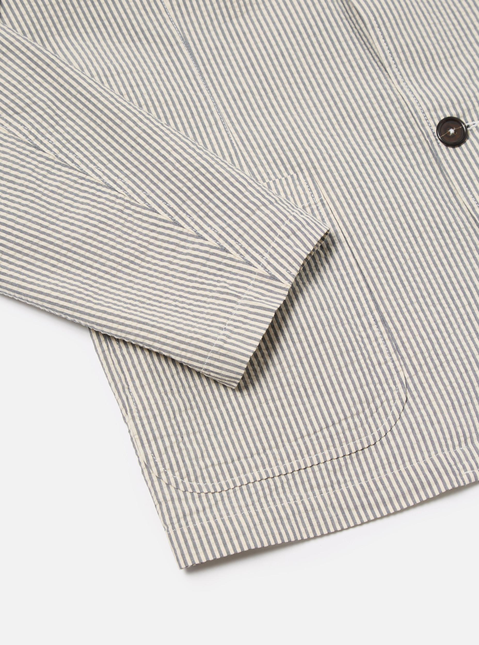 Grey Derby Stripe Two Button Jacket Product Image