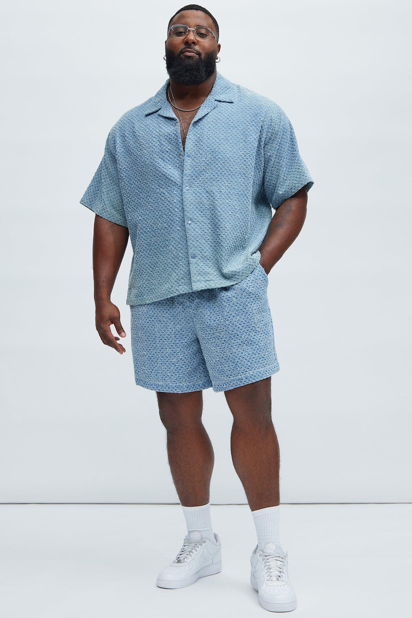 Beck Distressed Shirt - Blue Wash Product Image