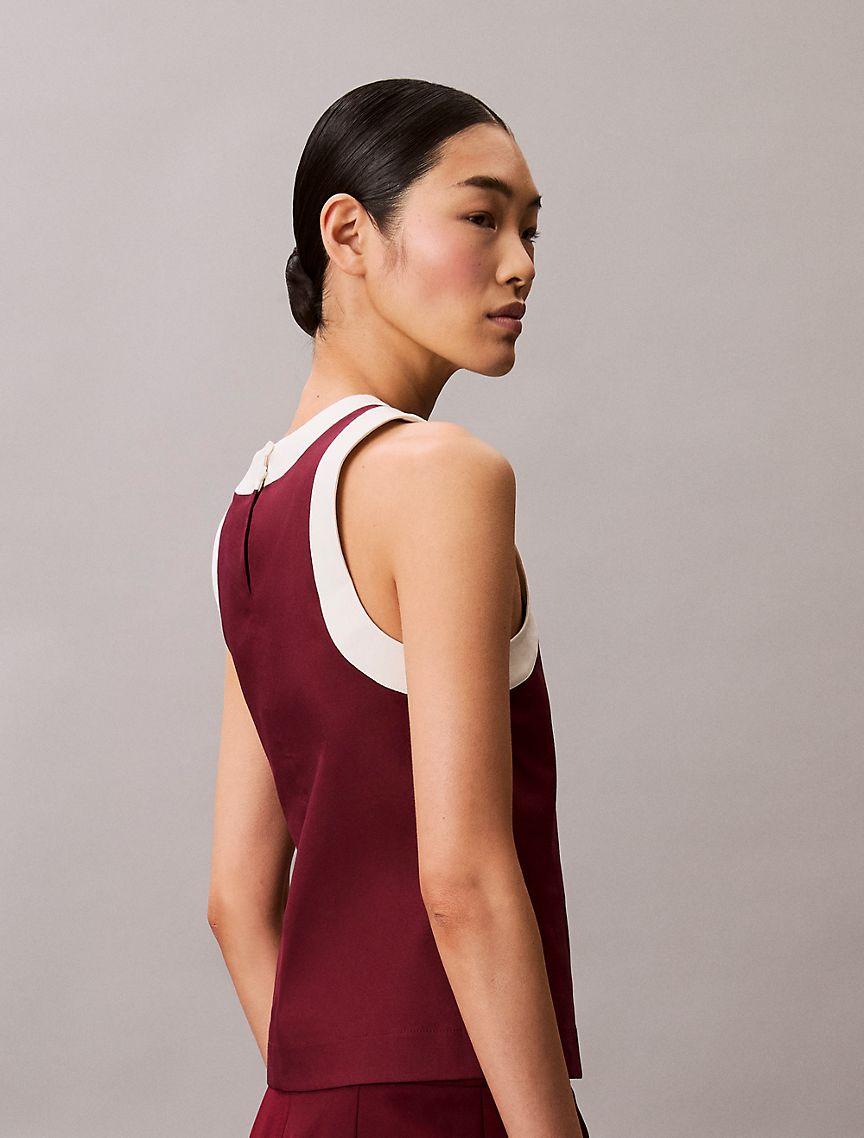 Contrast Trim Relaxed Tank Top Product Image