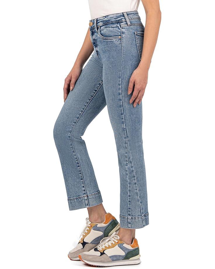 Women's KUT from the Kloth Kelsey High-Rise Ankle Wide Hem Side Bottom Inset In Defend Product Image