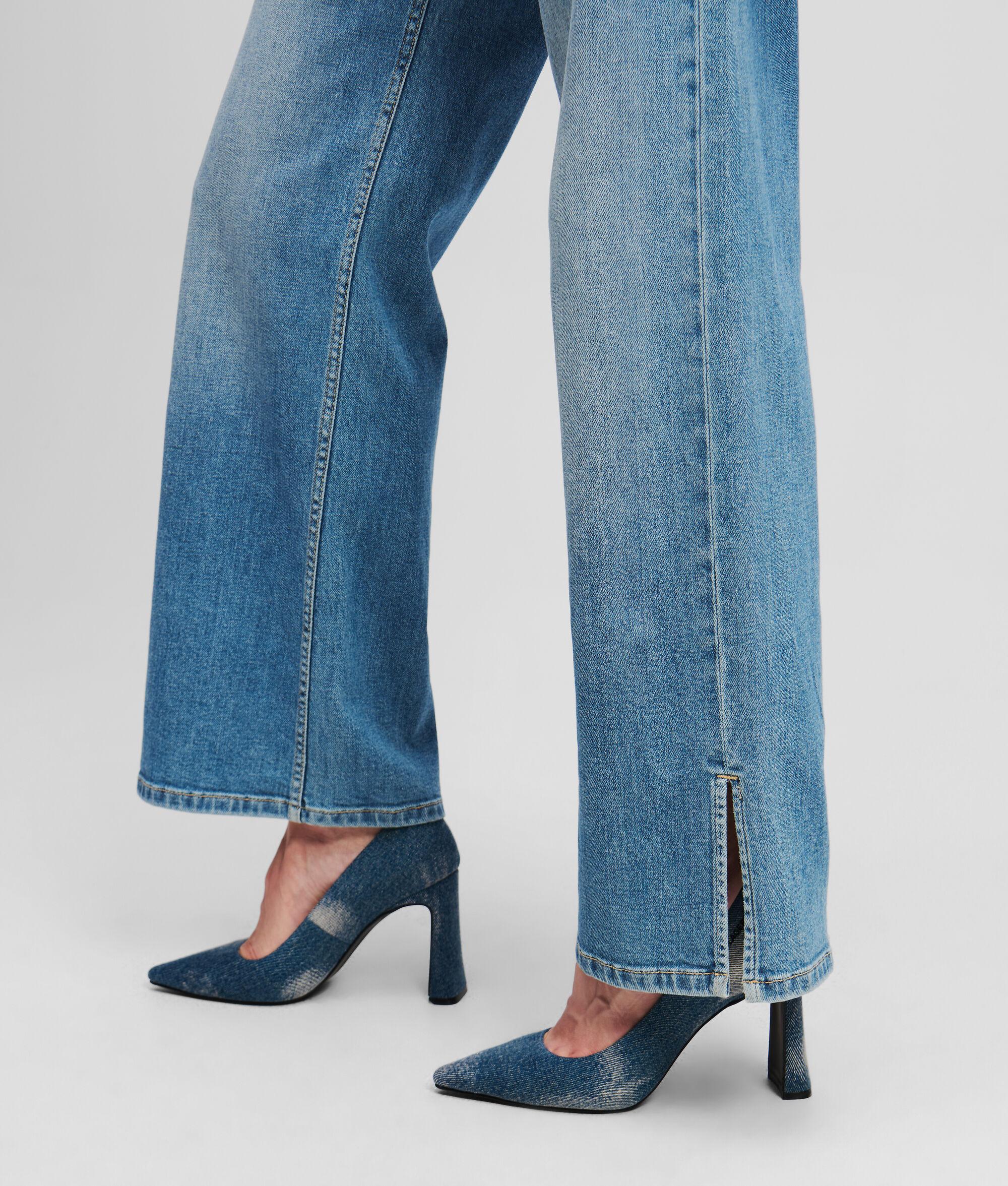 MID-RISE RELAXED JEANS WITH SPLIT HEM Product Image