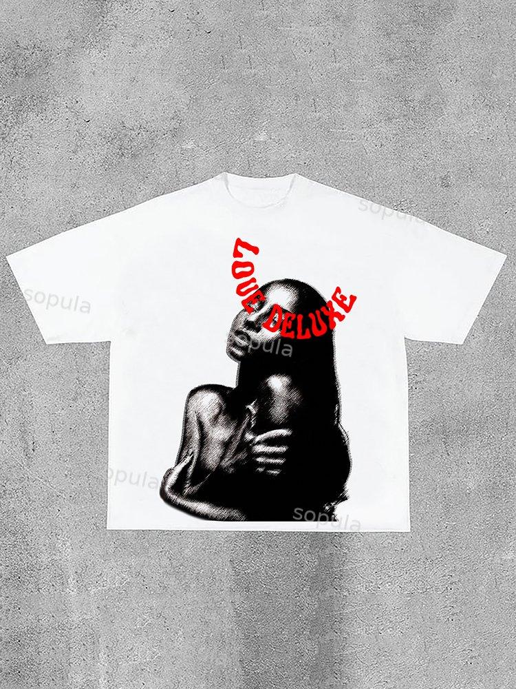 Sopula Sade Adu Love Deluxe Print Cotton T-Shirt Product Image