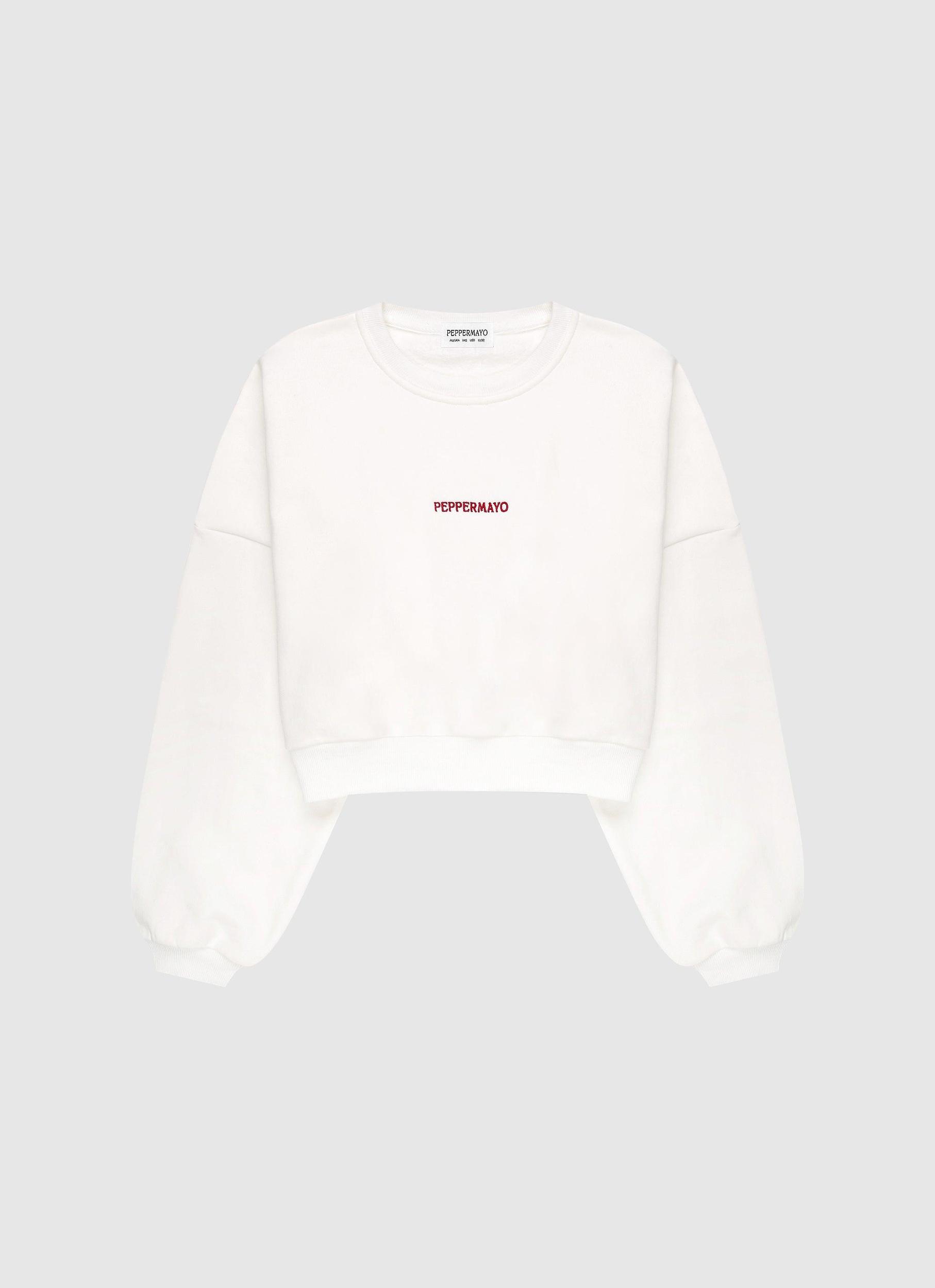 Signature Cropped Sweatshirt - Ivory Product Image