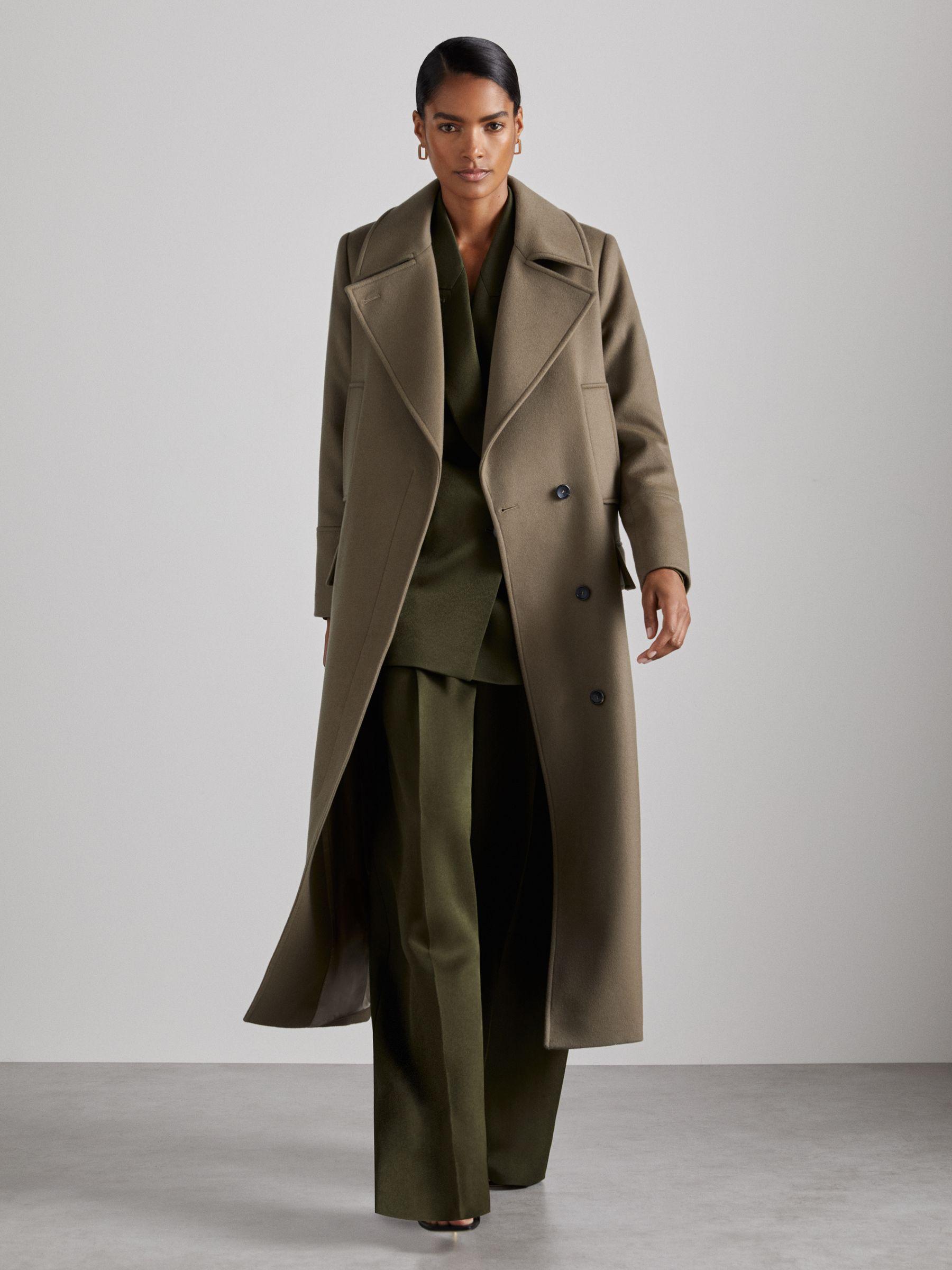 Atelier Double-Breasted Crepe Suit Jacket in Green Product Image