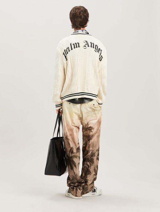 CURVED LOGO CABLE SWEATER OFF WHITE - BL Product Image