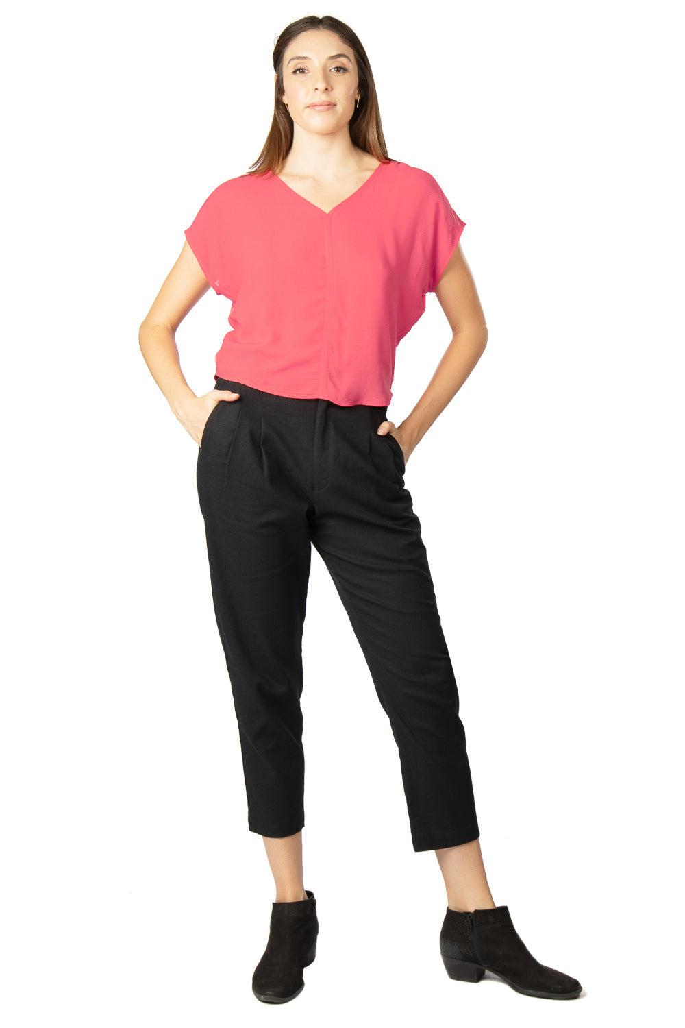 Dolman Top in Electric Coral Product Image