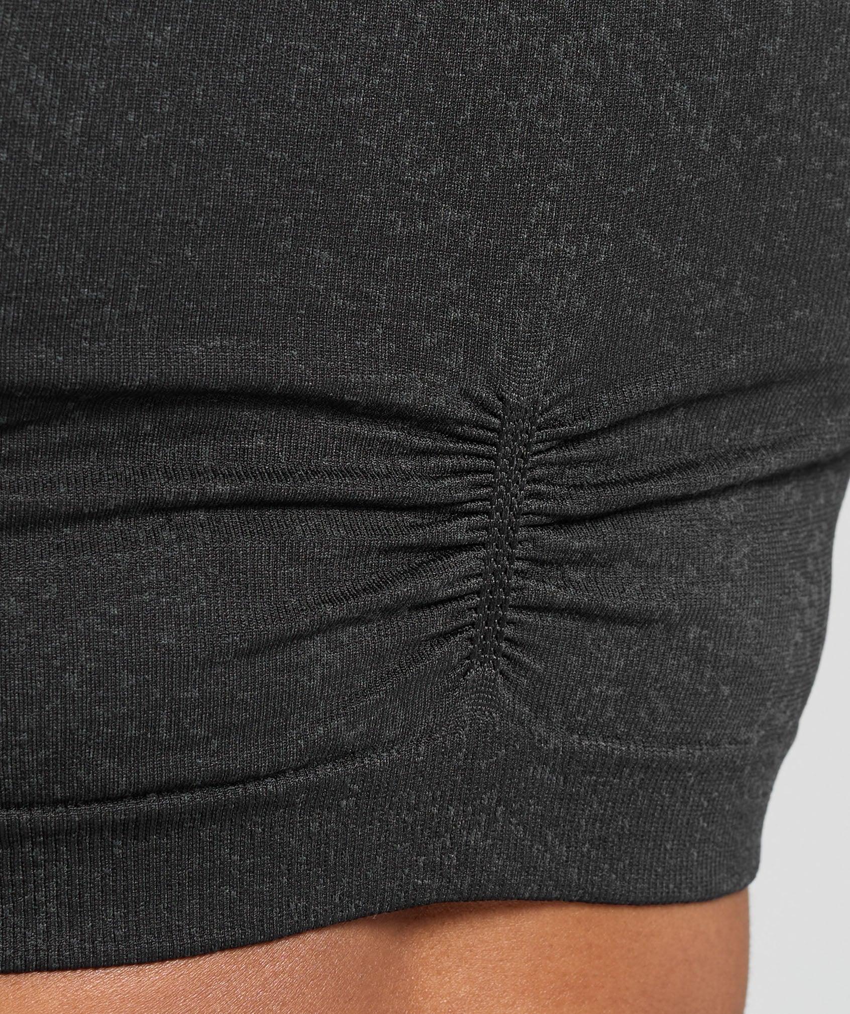 Gymshark Adapt Fleck Seamless Long Sleeve Crop Top - Mineral | Black Female Product Image