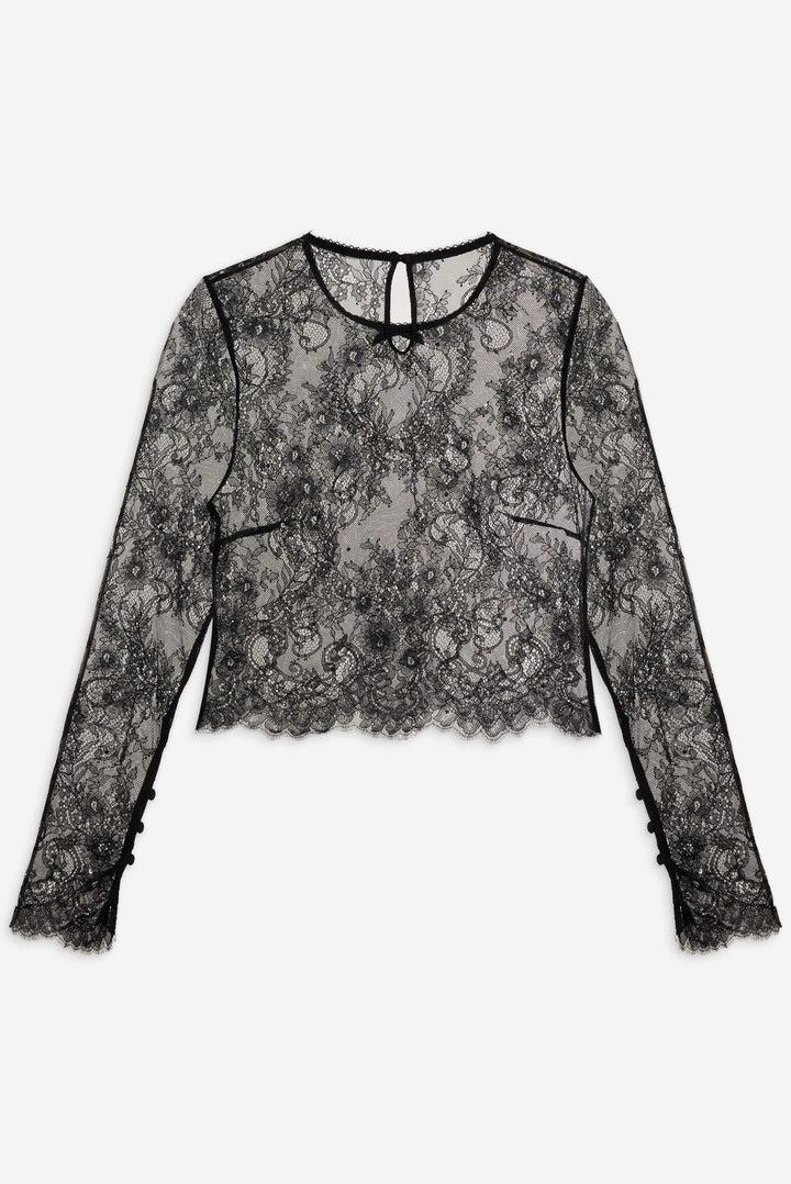 Sonja Lace Top — Black Product Image