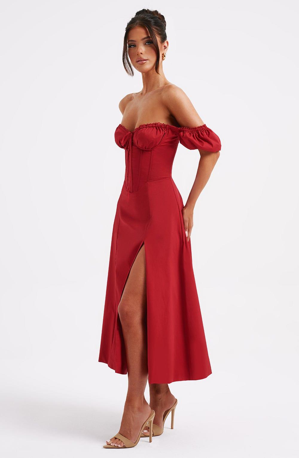 Courtney Midi Dress - Red Product Image