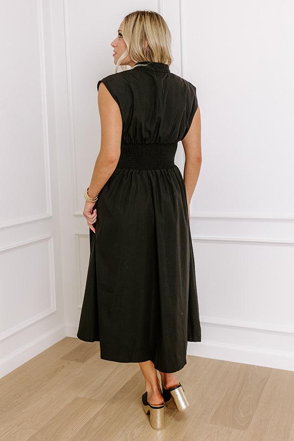 Chic Ensemble Midi Dress in Black Product Image