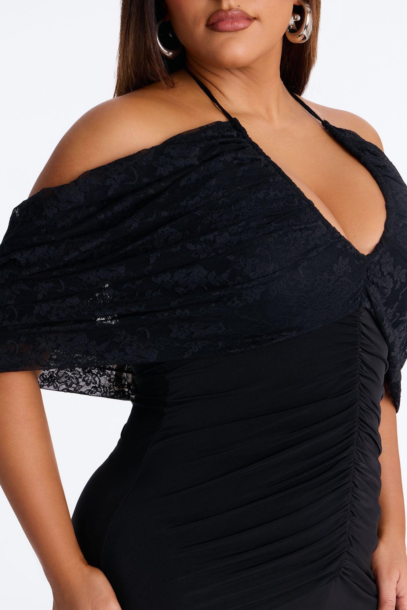Loveable Aura Lace Maxi Dress - Black Female Product Image